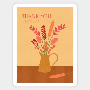 Thank You French Florals Sticker